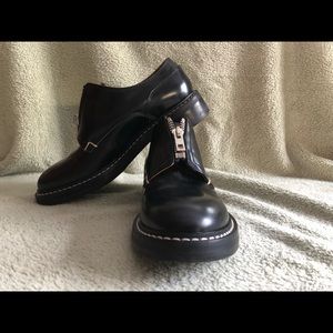 Rag and Bone leather zip front shoe